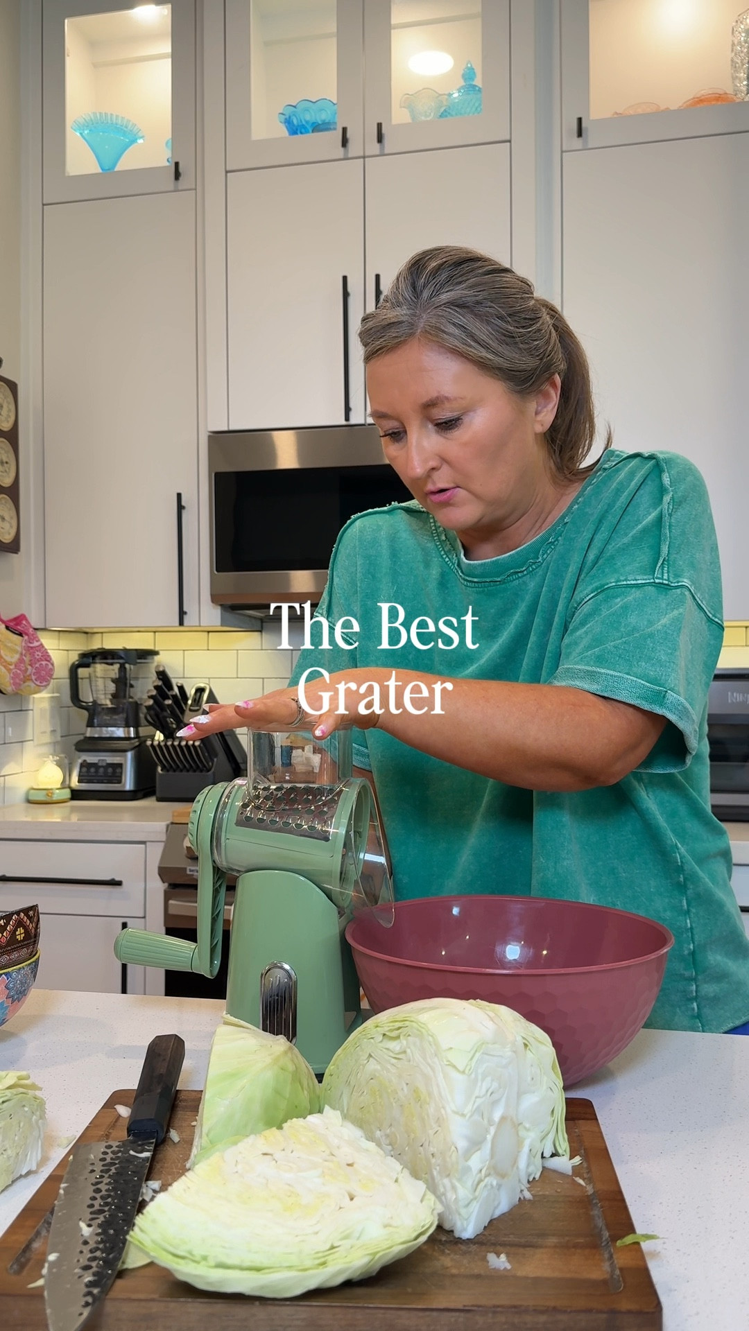 This rotary grater is officially my new favorite kitchen gadget! Comes with 5 interchangeable blades, a suction base, and even a storage box for the extras. I accidentally picked the wrong blade for cabbage, but once I got it right—it worked so fast! Perfect for cheese, veggies & more. Linked it on my LTK! #LTKKitchen #KitchenGadget #MealPrepTools #CookingMadeEasy #LTKFinds

#LTKHome #LTKFindsUnder50