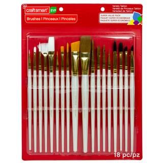 Variety Taklon Brush Super Value Pack by Craft Smart® | Michaels | Michaels Stores