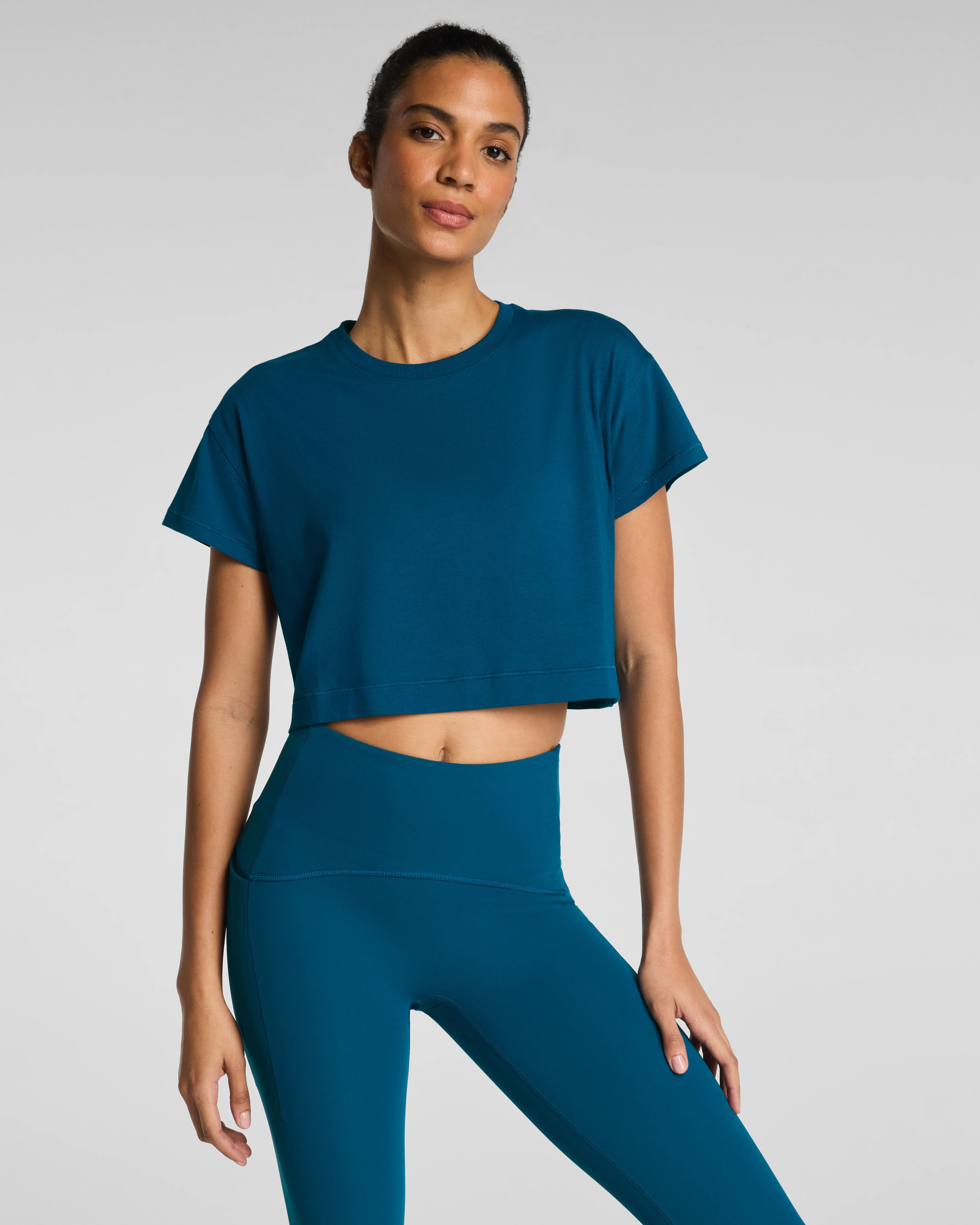 Sweat-Wicking Active Cropped Tee | SPANX | Spanx