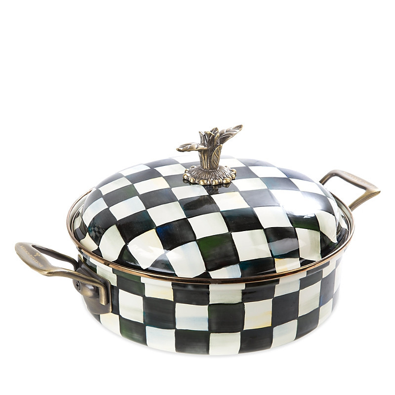 Mackenzie-Childs Courtly Check Enamel 5 Qt. Casserole | Bloomingdale's (US)
