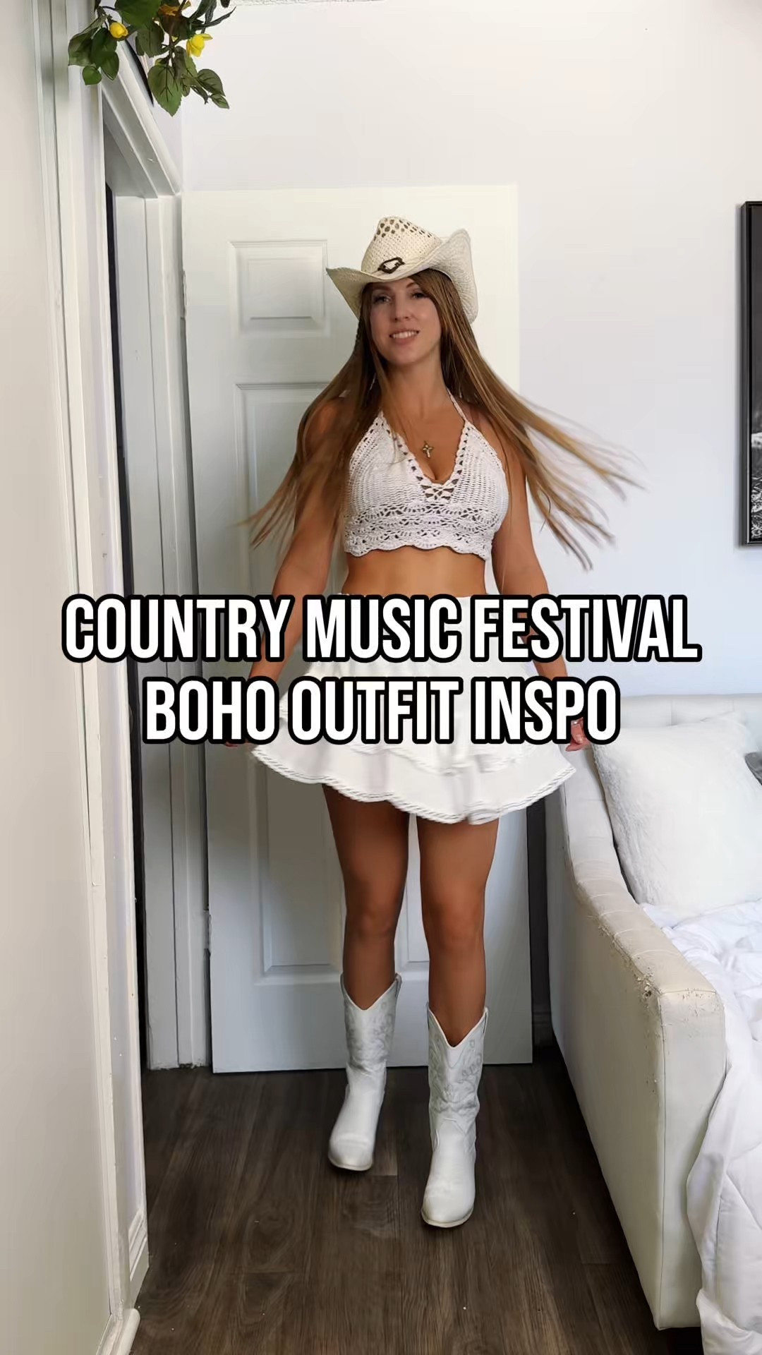 country music festival boho outfit inspo 🤠 cute and comfy for concerts like Coachella and Stage Coach! adding a sweater on top to keep warm still looks so cute!🫶🏽 Wearing a medium in skirt & top!

#musicfestival #festivalseason #festivaloutfitideas 

#LTKFestival #LTKParties #LTKFindsUnder50