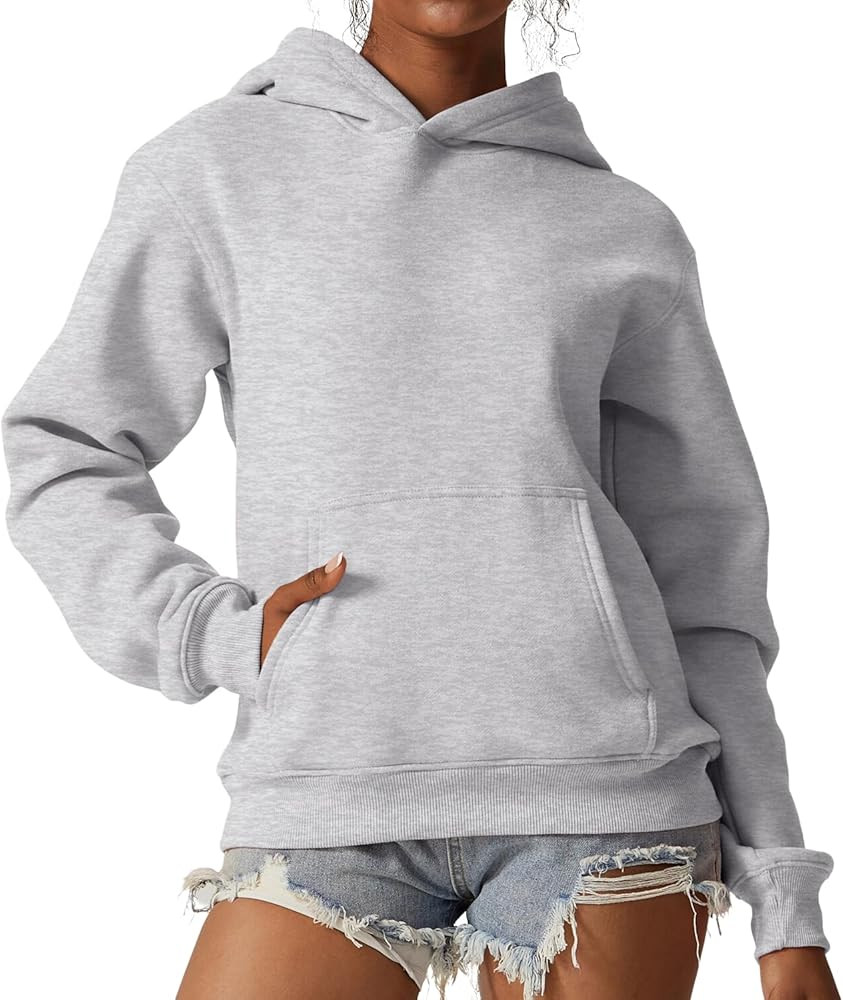 QINSEN Women's Fleece Hoodies Casual Long Sleeve Pullover Sweatershirts | Amazon (US)