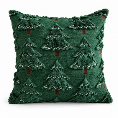 Alilang Christmas Tree Bow Tufted Decorative Throw Pillow Cover - White | Target