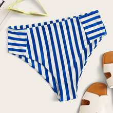 Striped High Waisted Bikini Panty | SHEIN