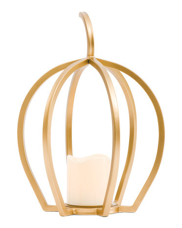 Led Iron Pumpkin Lantern | TJ Maxx
