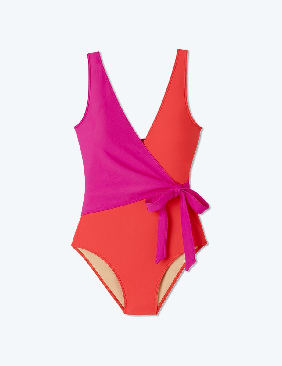 The Perfect Wrap One-Piece - Sea Urchin & White Sand | SummerSalt