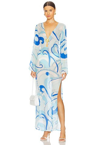 CIN CIN X Revolve Hotline Flower Maxi Dress in Cirque Blue from Revolve.com | Revolve Clothing (Global)