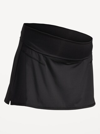 Maternity Rollover-Waist PowerSoft Skort | Old Navy (US)