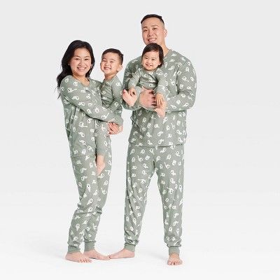 Halloween Ghost Print Matching Family Pajama Collection - Gray | Target