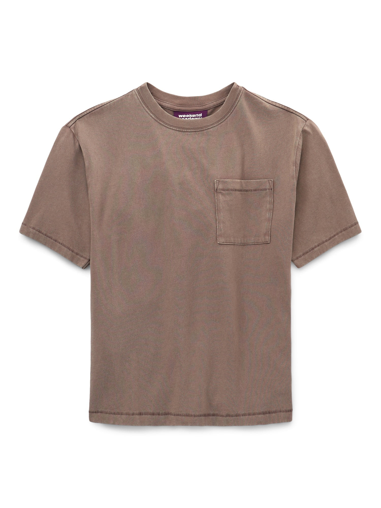 Weekend Academy Boys Pocket T-Shirt with Short Sleeves, Sizes 4-18 - Walmart.com | Walmart (US)