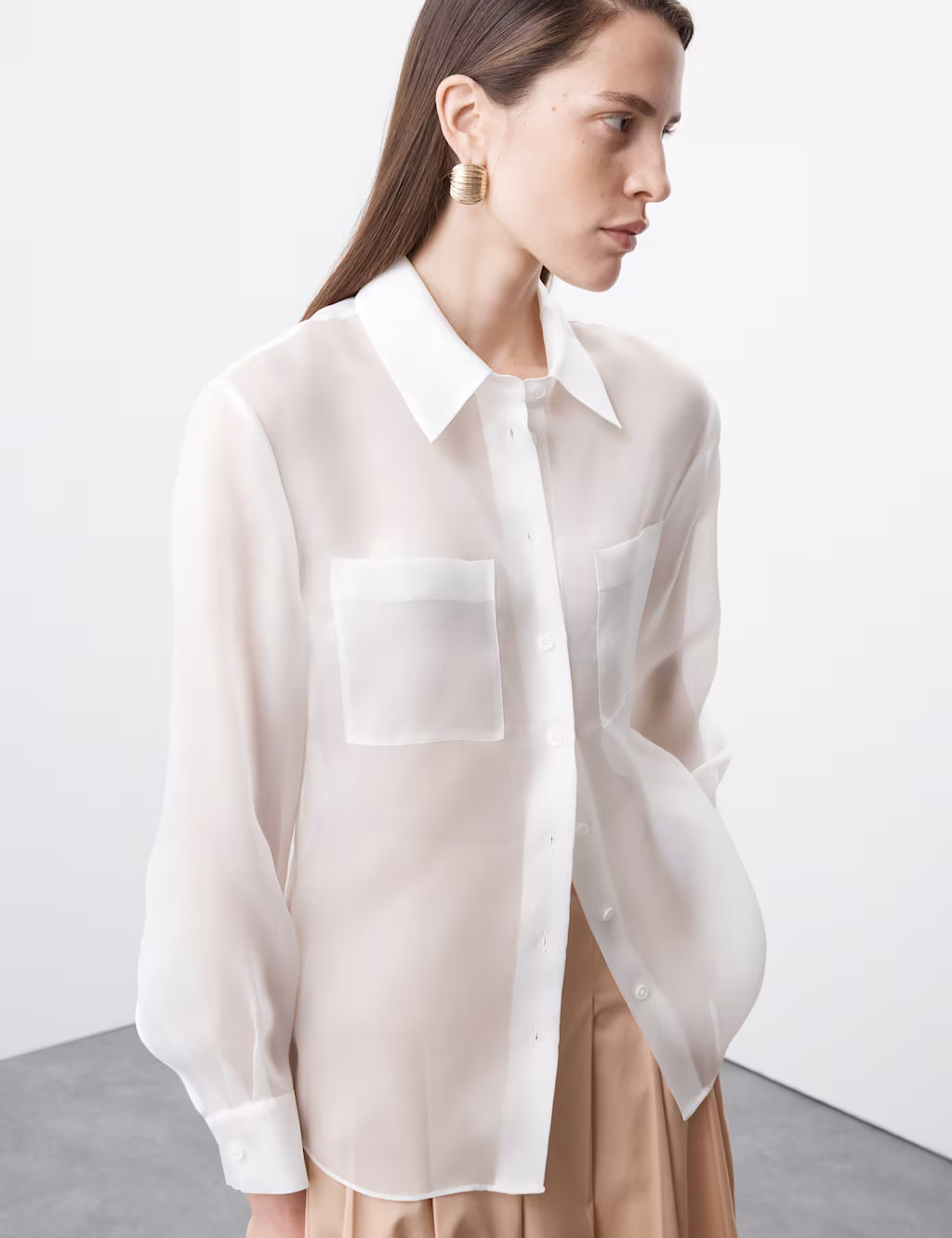 Pure Silk Organza Shirt | Marks & Spencer (UK)
