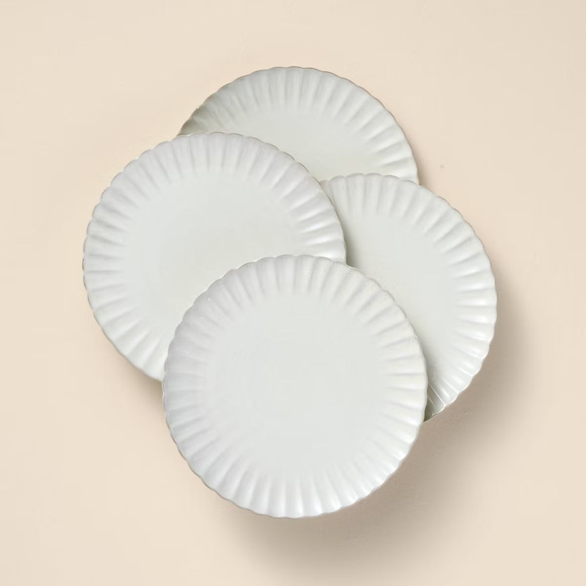 8.5" Scalloped Edge Stoneware Salad Plate Cream - Hearth & Hand™ with Magnolia | Target