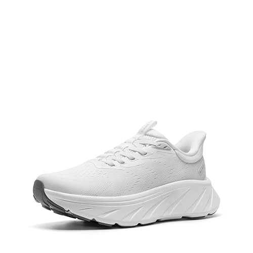 ALLSWIFIT Women's Slip On Stability Walking Shoes Cushioning Hands Free Non-Slip Breathable Comfortable Workout Tennis Running Gym StediBase Fashion Sneakers,Size 8.5,White,AWUMRS2511 | Amazon (US)