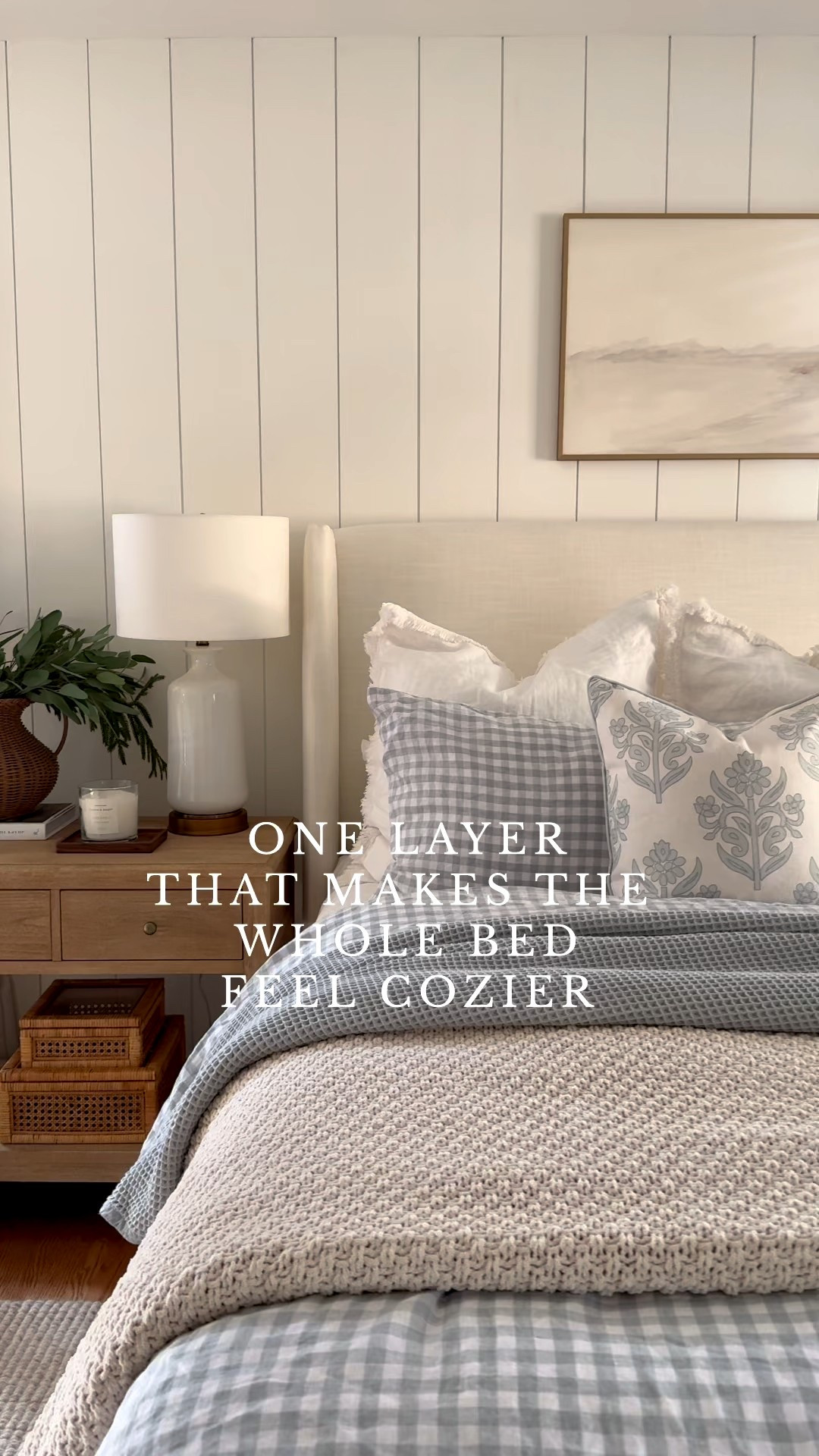 Layered coastal bedroom! This bedroom is all about relaxed layers, soft blues, and classic coastal patterns that make the space feel serene. 

#LTKFindsUnder50 #LTKHome