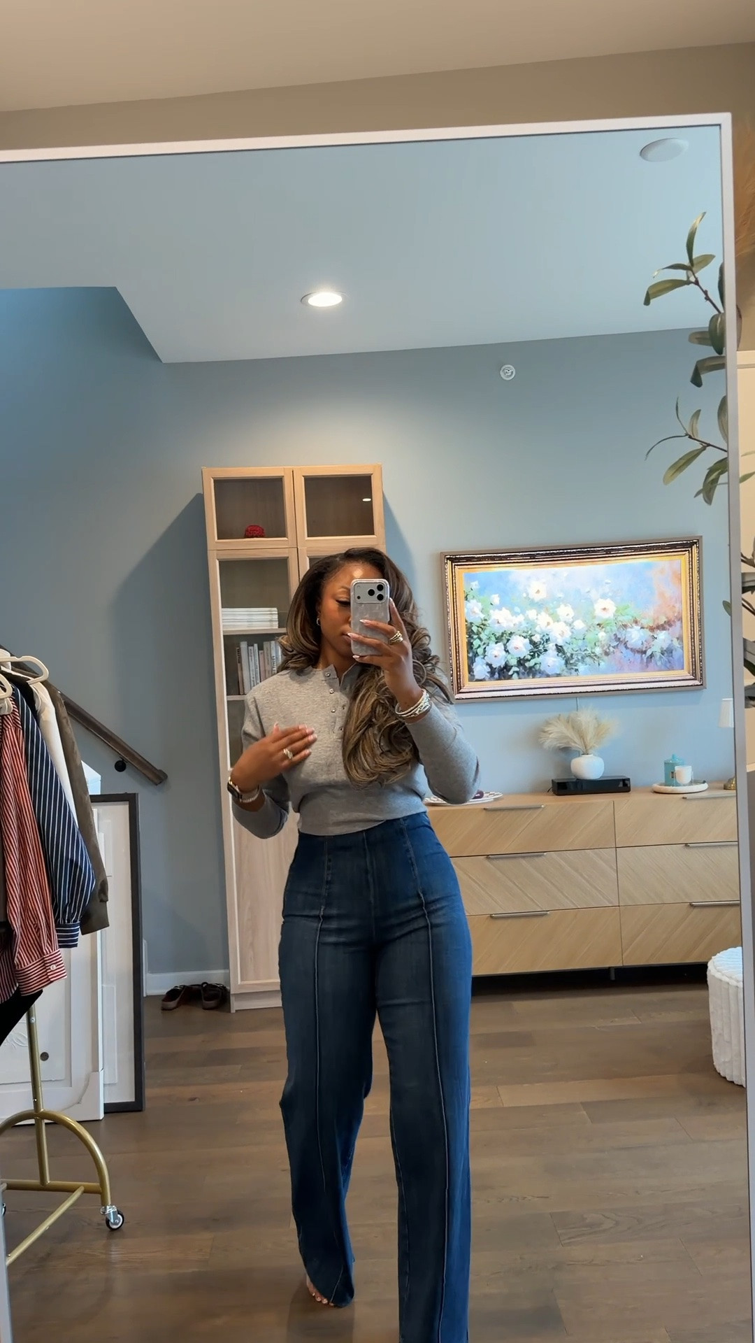 These jeans!!! 5’9 200 lbs Wearing a size 12