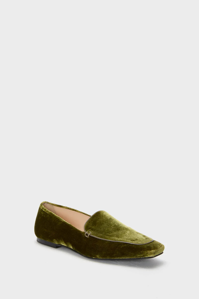 Olive Velvet Kam Loafers | Tuckernuck (US)