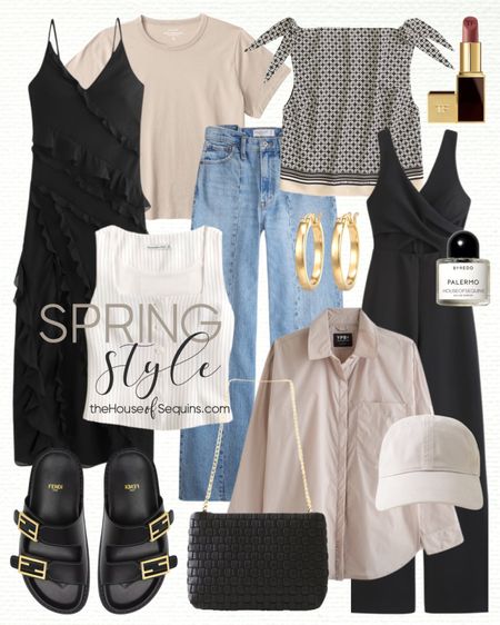 Shop these Abercrombie spring outfit and resortwear finds! Maxi dress, midi dress, button shirt, cropped sweater, baggy jeans, tailored vest, jumpsuit, woven bag, FENDI buckle sandals and more!

#LTKstyletip #LTKmidsize #LTKSpringSale