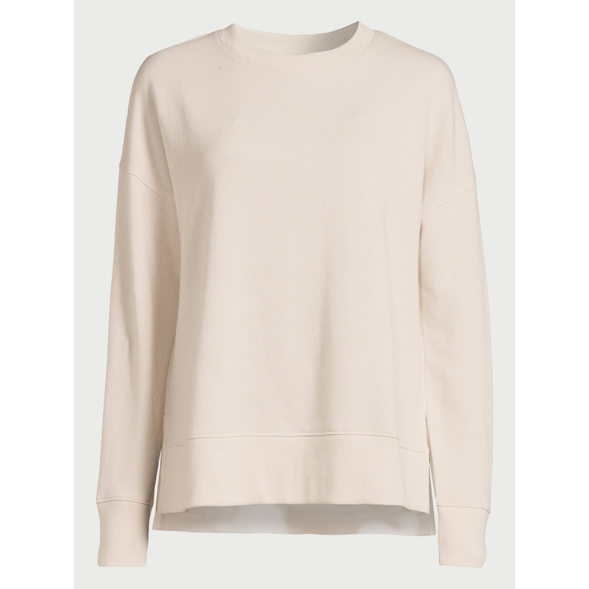 Time and Tru Women's High Low Pullover Sweatshirt, Sizes S-3XL - Walmart.com | Walmart (US)