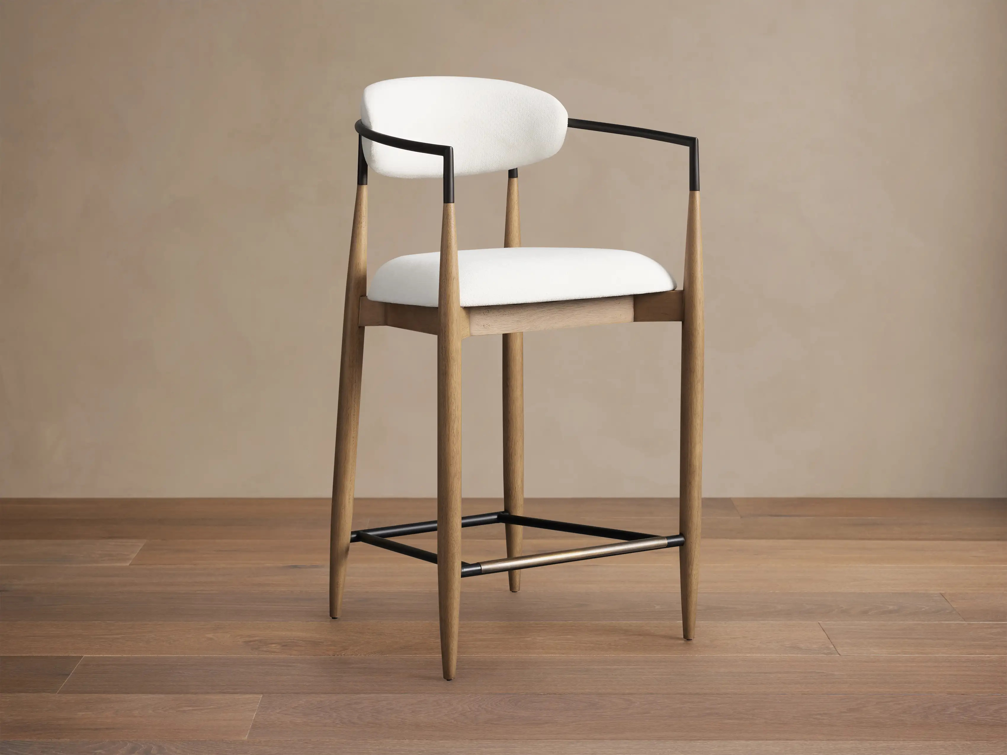 Jagger Stool in Downy Snow | Arhaus