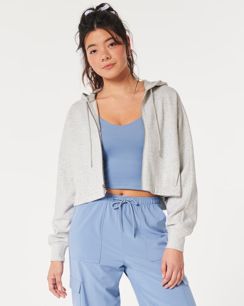 Women's Gilly Hicks Crop Zip-Up Hoodie | Women's Clearance | HollisterCo.com | Hollister (US)