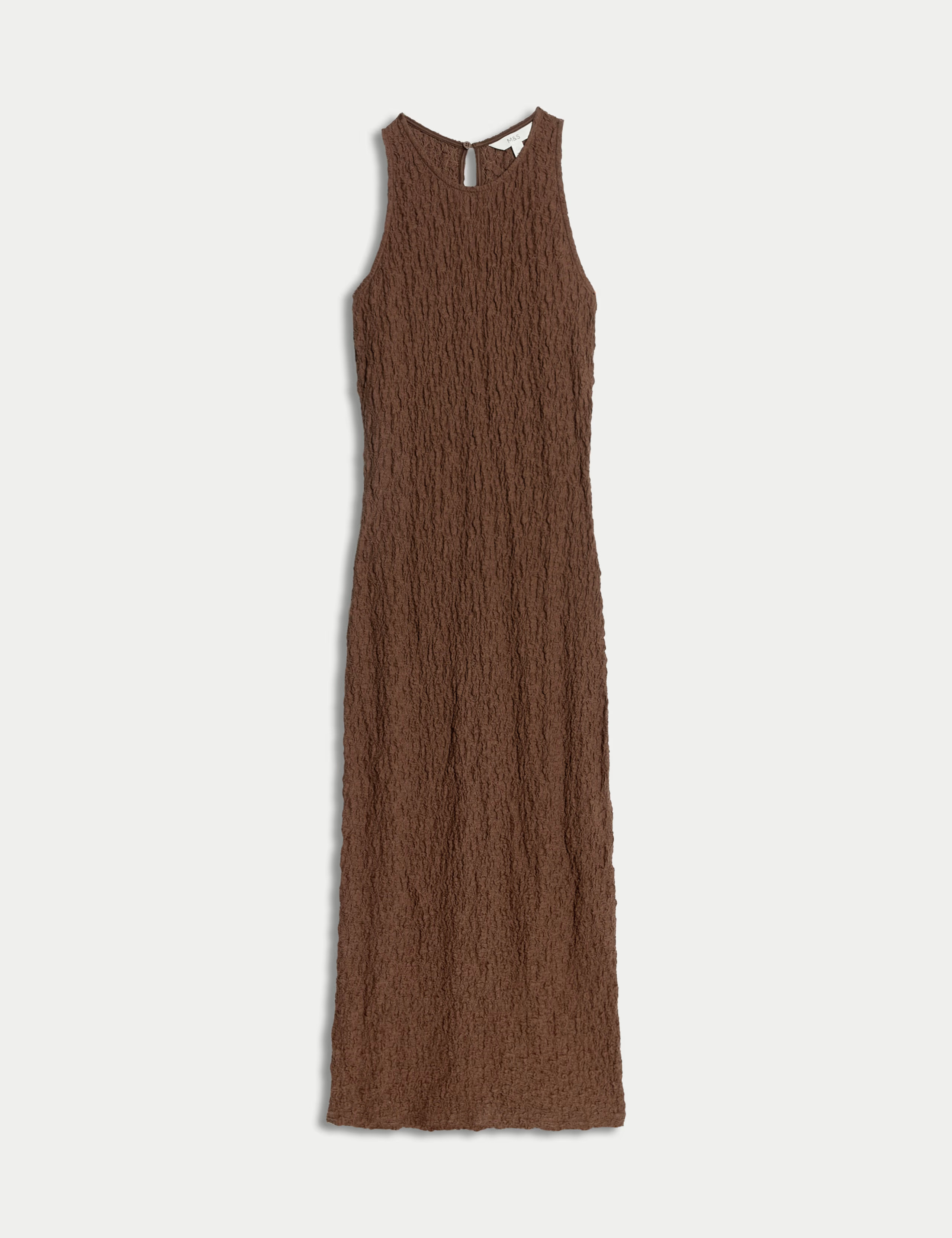 Cotton Rich Jersey Textured Midi Column Dress | Marks & Spencer (UK)