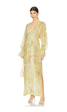 HEMANT AND NANDITA Kaftan Without Slip in Light Yellow from Revolve.com | Revolve Clothing (Global)