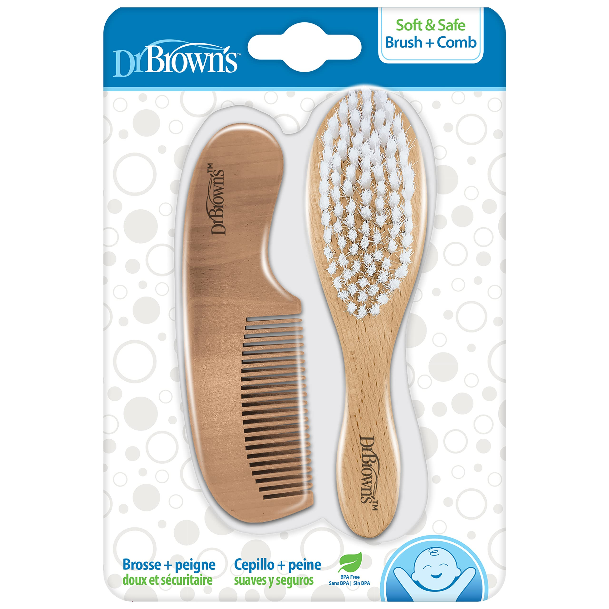 Dr. Brown's Soft and Safe Baby Brush + Comb | Amazon (US)