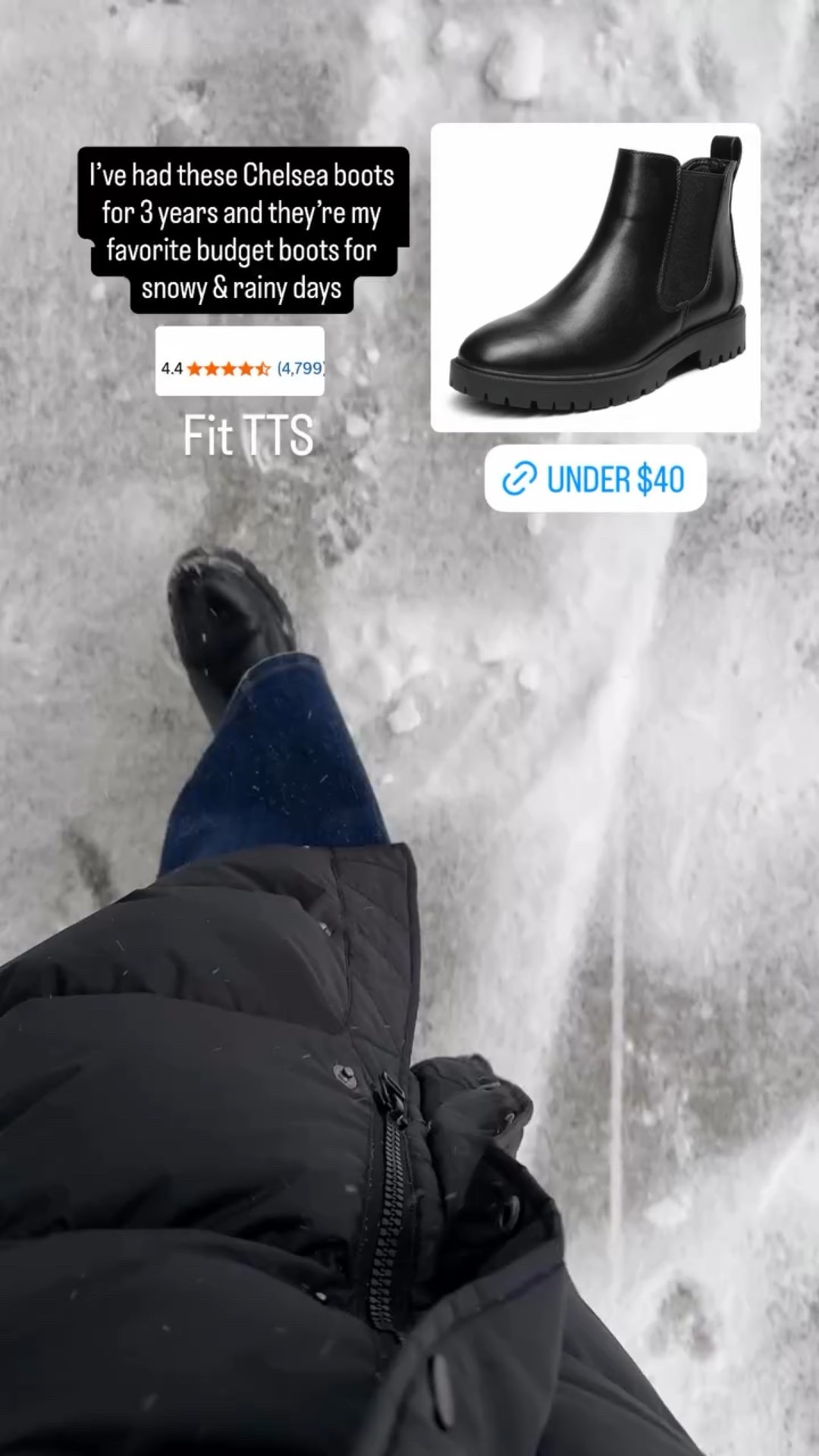 I’ve had these Chelsea boots for 3 years and they’re my favorite budget boots for snowy & rainy days Fit TTS @dreampairsshoes
