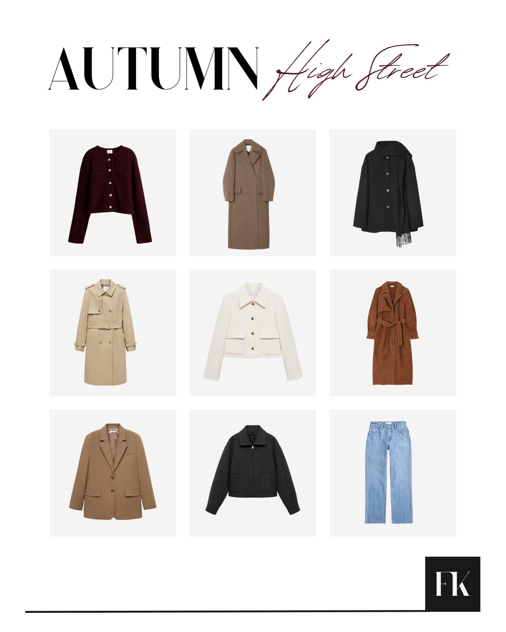 High street new in goodness for autumn 🍂 lovely jackets, wrapped up coats and scarves, blazers, cardigans and trench coats perfect for layering during these transitional months 

#LTKautumn