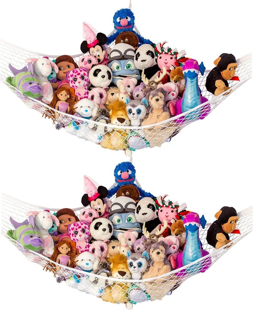 Amazon.com: Lilly's Love Stuffed Animal Net Hammock for Plushie Toys - Large 2 Pack | Corner Hang... | Amazon (US)