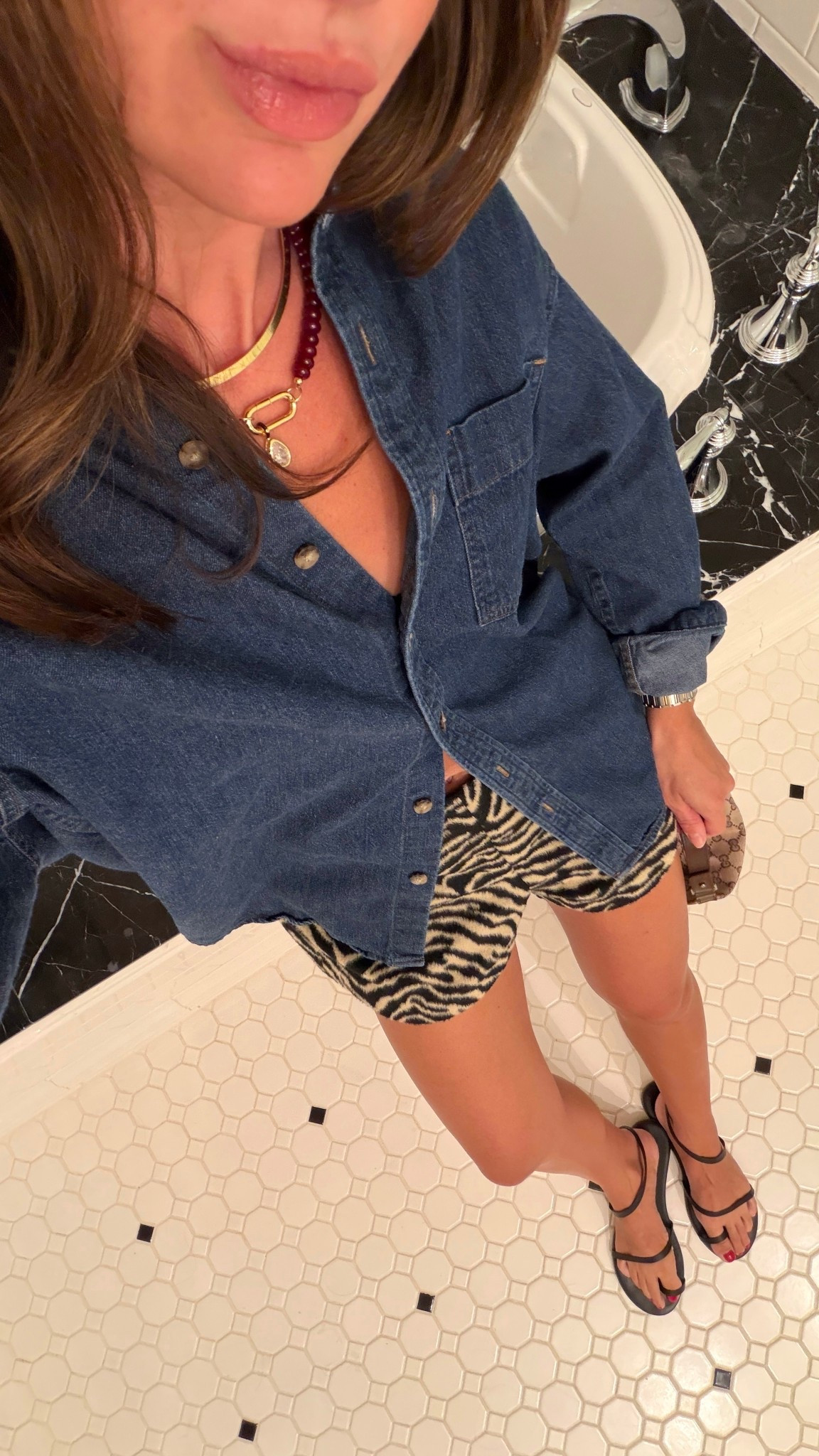 XS in Aritzia top! I believe this is an older shade. I’ve scoured the internet for another pair of zebra shorts and have found nothing! I wear a 0 in these