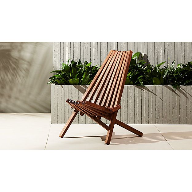 maya wood outdoor chair | CB2