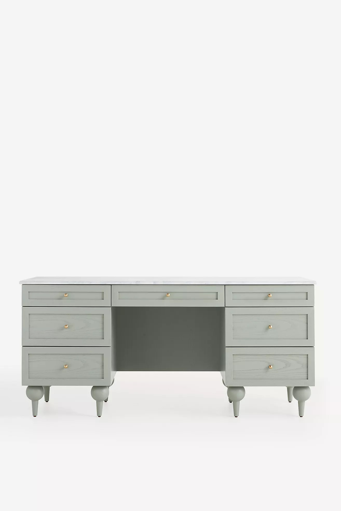 Fern Marble Top Executive Desk | Anthropologie (US)