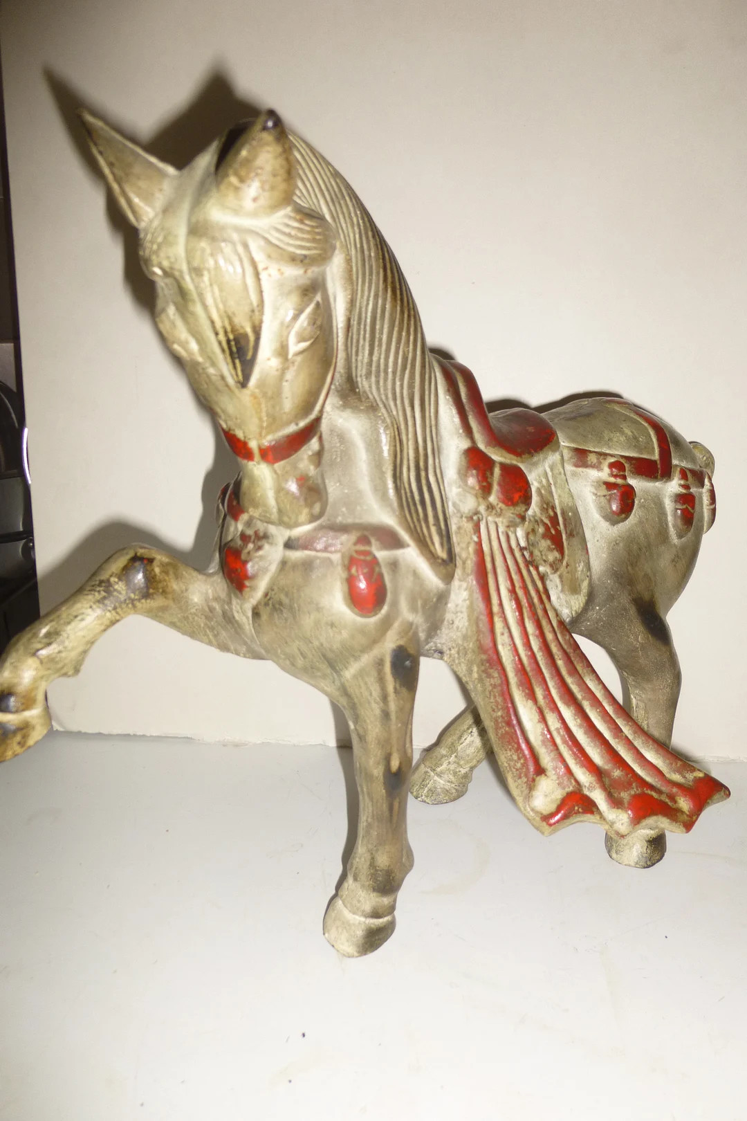 Cast Iron Horse Statue Rare and Unusual Italian Renaissance Form of Painted Iron Horse in Parade ... | Etsy (US)