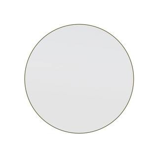 Glass Warehouse 36 in. W x 36 in. H Framed Round Bathroom Vanity Mirror in Satin Brass-MF-R-36-SB... | The Home Depot