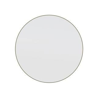 Glass Warehouse 36 in. W x 36 in. H Framed Round Bathroom Vanity Mirror in Satin Brass-MF-R-36-SB... | The Home Depot