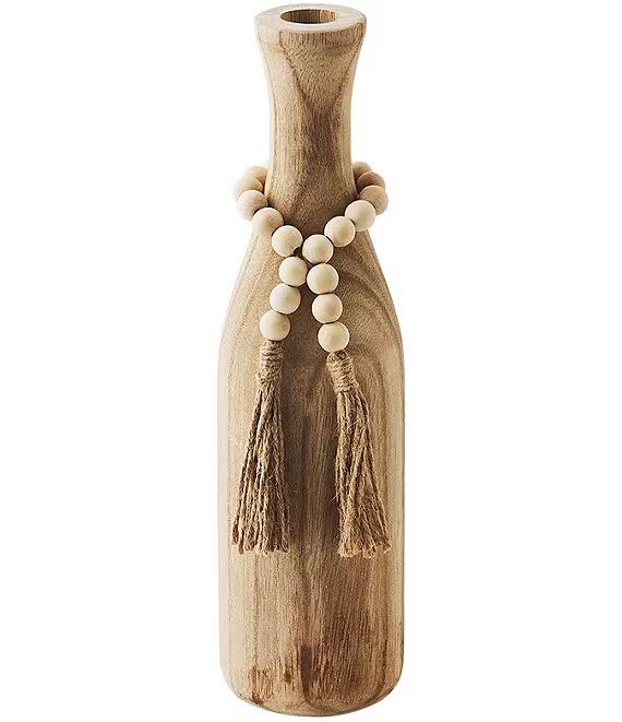 White House Collection Wood Accent Beads With Tassel Vase | Dillards