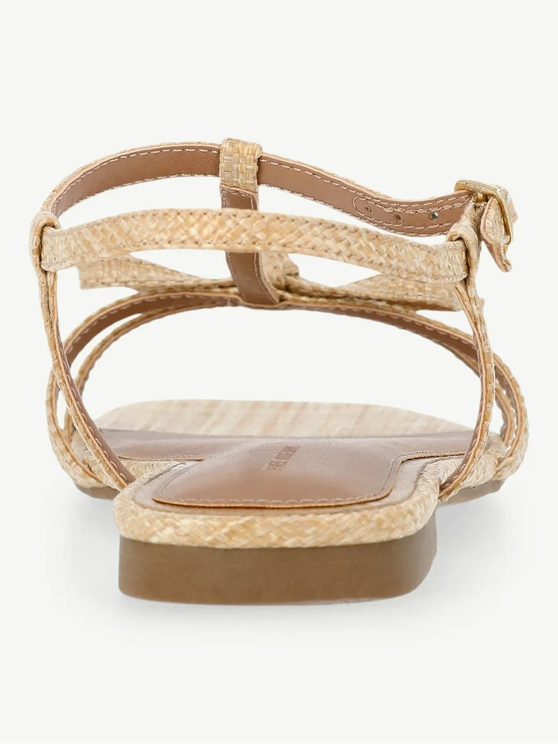 Free Assembly Women's Flat Sandals with Bow | Walmart (US)