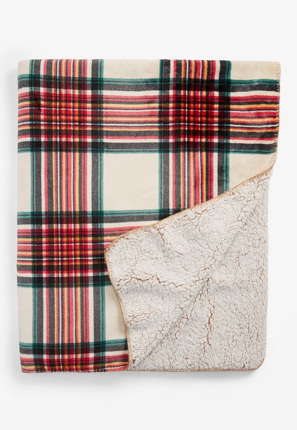 Tartan Plaid Reversible Throw Blanket | Maurices