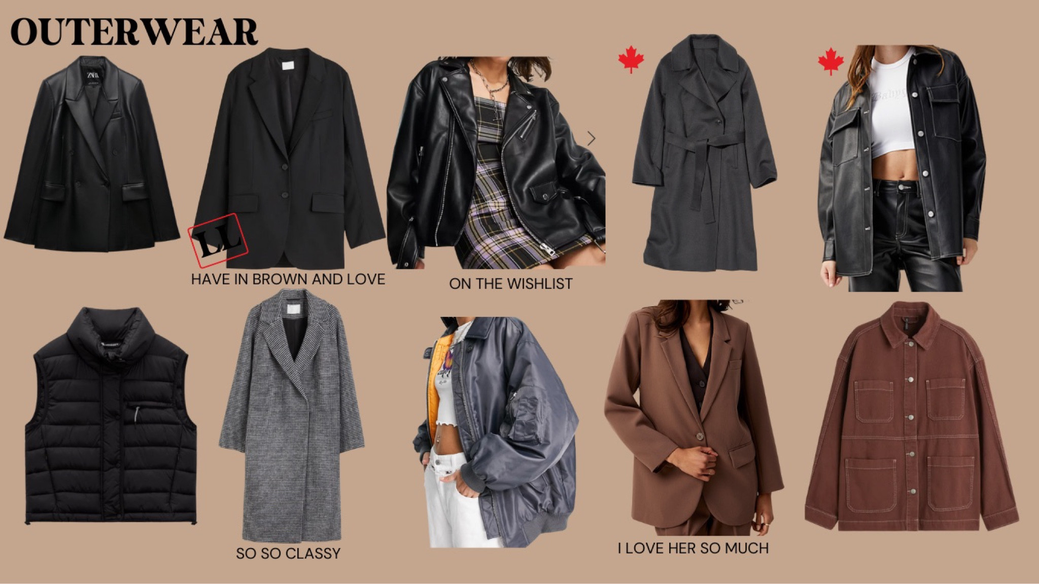 outerwear can make or break your fall fashion looks !! here are some of my favorite. lack and brown outerwear jackets for the perfect cohesive fall outfit. fall capsule wardrobe, autumn capsule wardrobe, what to wear this fall, fall jackets fall transition jackets, fall outerwear, autumn accessories, fall blazers, puffer inspo, jacket inspiration, how to wear jackets, jackets for autumn, fall capsule wardrobe, jacket capsule wardrobe, jackets for the fall, shacket, autumn fashion trends 

#LTKunder100 #LTKSeasonal #LTKcurves