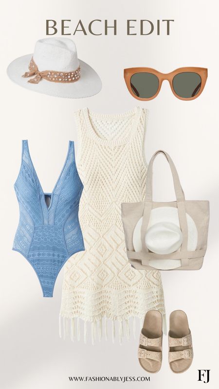 Loving this beach edit outfit! Cute resort wear look with this one piece and matching cover up 

#LTKstyletip #LTKswim #LTKover40
