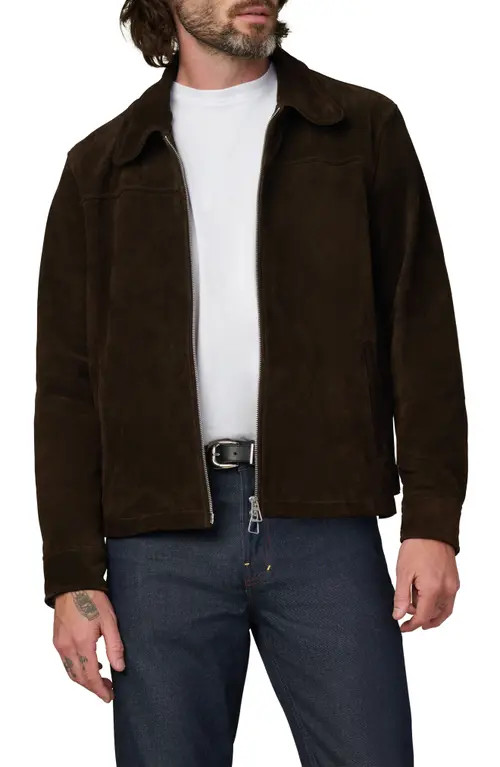 Joe's Suede Zip Jacket in Wren at Nordstrom, Size Large | Nordstrom