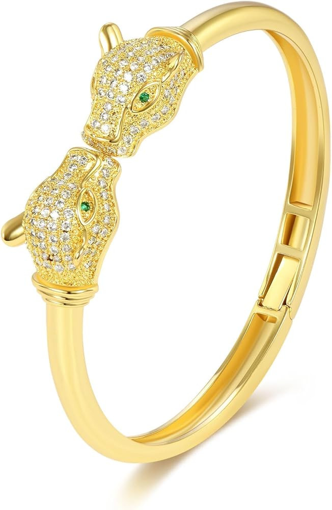 Trendy Gold Bracelet for Women - Double Head Panther & Leopard Design, Amazon Thanksgiving Sale, ... | Amazon (US)