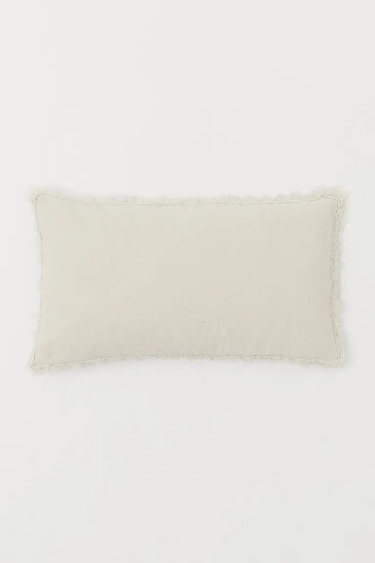 Ruffle-trimmed Cushion Cover | H&M (US + CA)