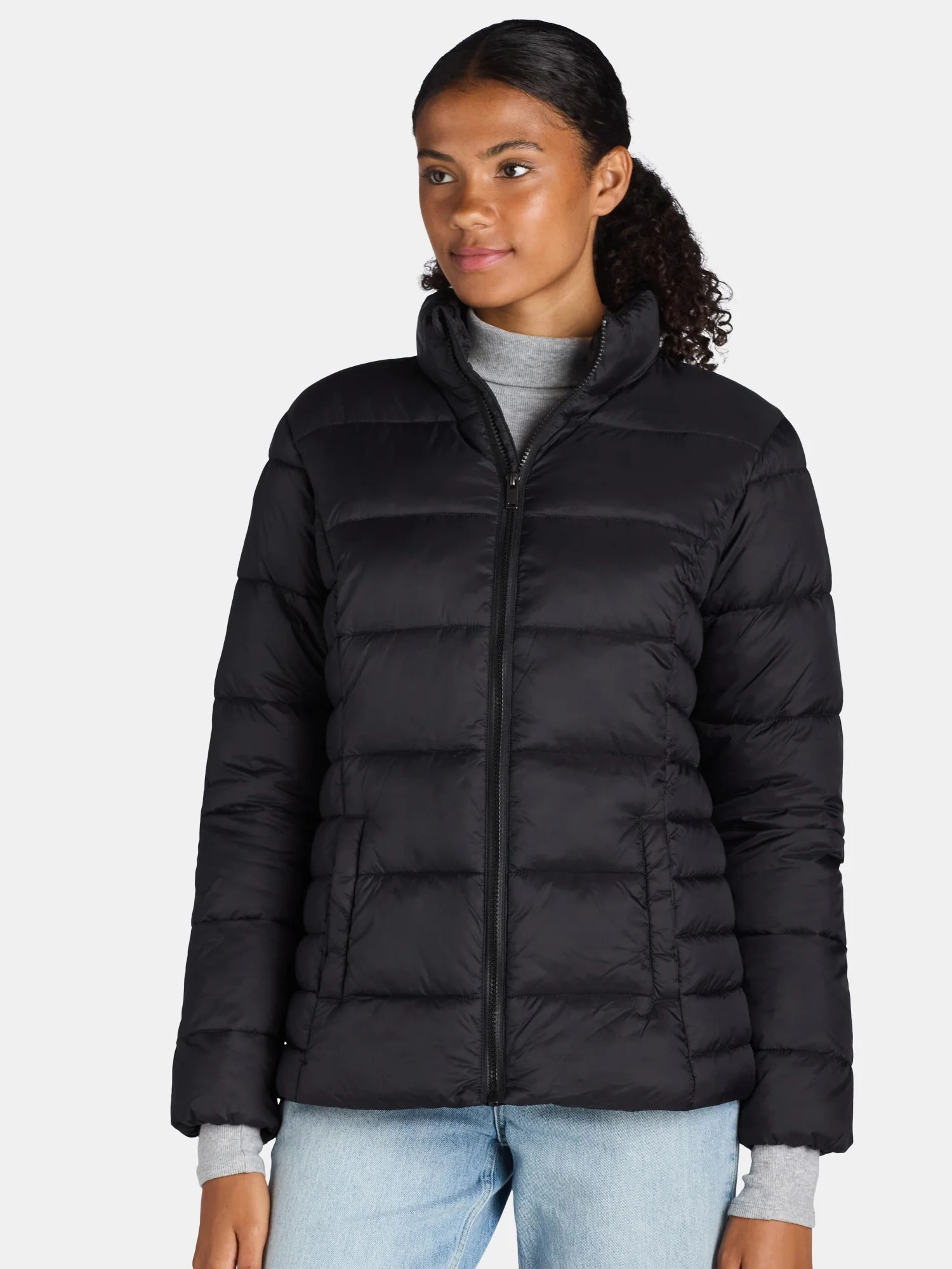 Time and Tru Women's and Women's Plus Puffer Jacket, Sizes XS-3X | Walmart (US)