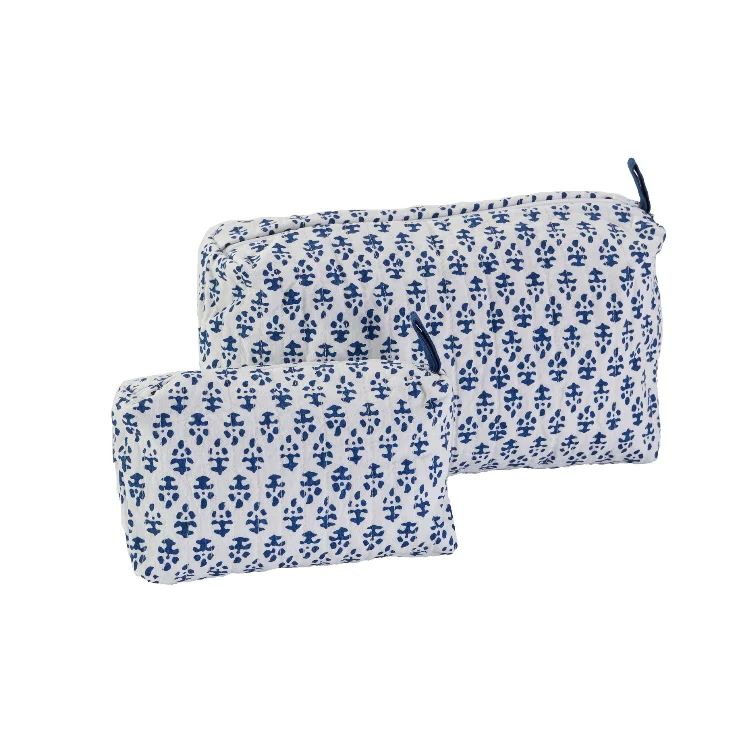 Batik Block Stamp Zipper Bags  Small & Medium | Amanda Lindroth