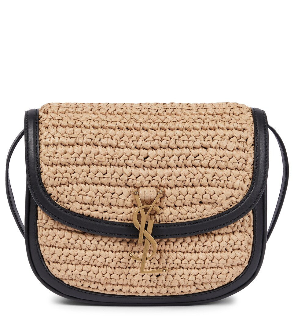Kaia Medium raffia and leather shoulder bag | Mytheresa (US/CA)