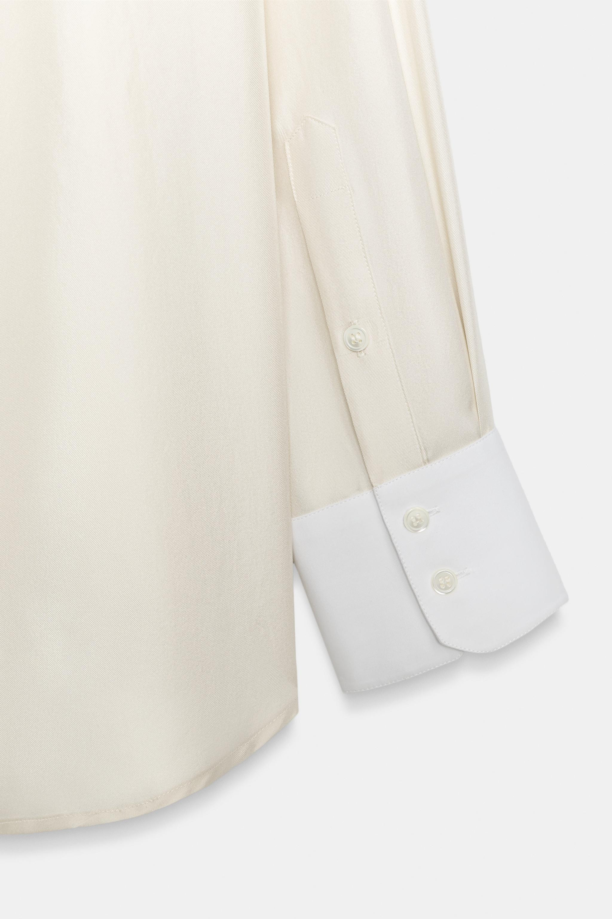 100% SILK BIB SHIRT ZW COLLECTION | Zara US