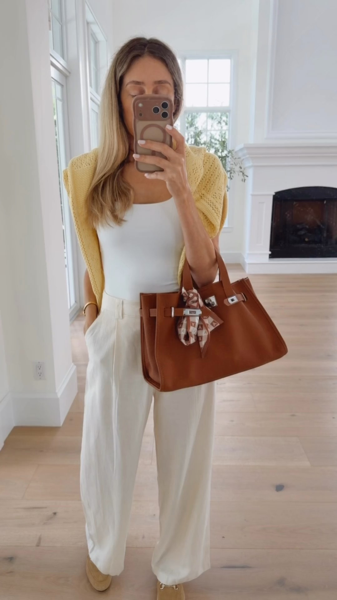 Casual and chic summer outfit 
Wearing a size x  small on pants small on top 
I am 5’9”
My Amazon bag is color C

#LTKU #LTKSeasonal #LTKootd