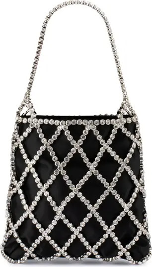 Olga Berg Kit Crystal Cage Satin Evening Bag | Nordstrom | Nordstrom